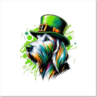 Spinone Italiano Enjoys a St Patrick's Day Celebration Posters and Art